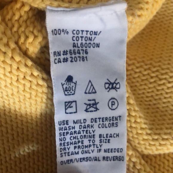 Tommy Hilfiger Yellow Pullover Unisex Sweatshirt Size M - Picture 5 of 5